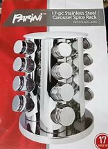 Image result for Stainless Steel Spice Rack Carousel