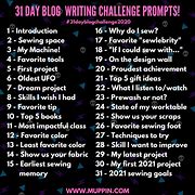 Image result for 30 Writing Day Challenge Grid