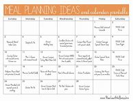 Image result for Meal-Planning Calendar