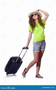 Image result for Woman with Suitcase
