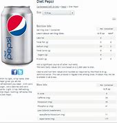 Image result for Diet Pepsi Nutrition Label