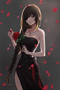 Image result for Beautiful Anime Girl Black Dress