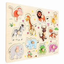 Image result for Zoo Animals Wooden Puzzle