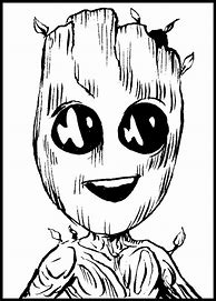 Image result for Groot Clip Art Black and White
