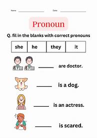 Image result for Worksheets with Pronouns