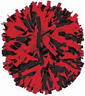 Image result for Red and Black Cheerleading Pom Poms