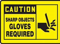Image result for Caution Sharp Sign