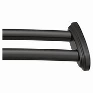 Image result for Black Curved Shower Curtain Rod