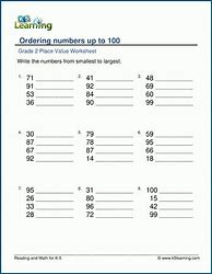Image result for Ordering Numbers Worksheets PDF