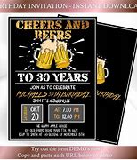Image result for Surprise 30th Birthday Invitations Men