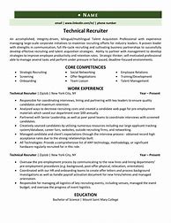 Image result for Us IT Recruiter Resume
