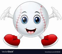 Image result for Cartoon Baseball with Face