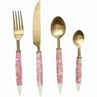 Image result for Pink Cutlery Set