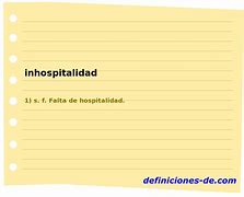 Image result for inhospitalidad