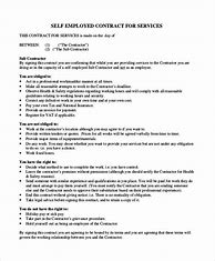 Image result for Self-Employed Contract for Services Template