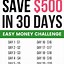 Image result for 30-Day Money Challenge Printable