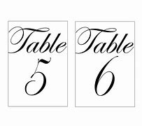 Image result for 4X6 Table Number Template