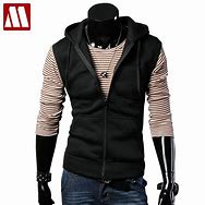 Image result for Vest with a Hoodie Men's