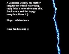 Image result for Japanese Lullaby Lyrics