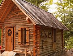 Image result for Building a Small Log Cabin