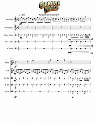 Image result for Gravity Falls Music Sheet Marimba