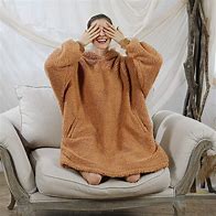 Image result for Oversized Sherpa Blanket Hoodie