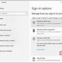 Image result for Win 10 Sign in Options