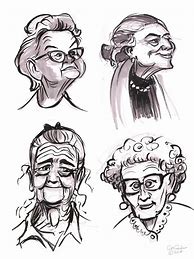 Image result for Old Lady Cartoon Character Drawing