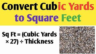 Image result for Cubic Yard to Square Feet