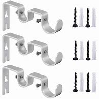 Image result for double curtains rods bracket