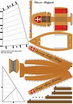 Image result for Boat Paper Model Template