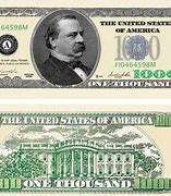 Image result for 1000 Dollar Bill Template