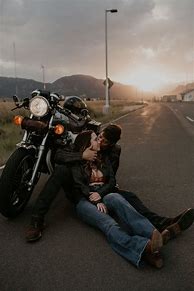 Image result for Couple Riding Motorcycle Sunset