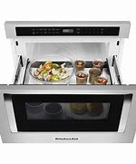 Image result for Single Drawer Under Microwave On Counter