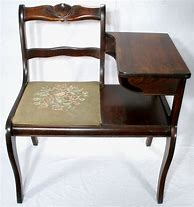 Image result for Antique Telephone Table with Seat