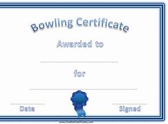 Image result for Free Bowling Certificates