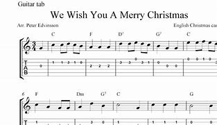 Image result for We Wish You a Merry Christmas Guitar Tab
