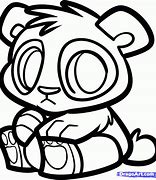 Image result for Panda Bear Black and White Line Drawing Standing