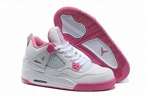 Image result for Air Jordan 4 White Pink