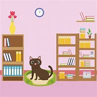 Image result for Cat Studying Cartoon
