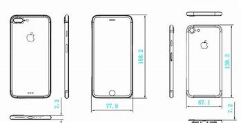Image result for iPhone 7s Dimensions Inches