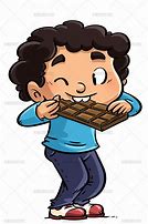 Image result for Boy Eating Chocolate Cartoon