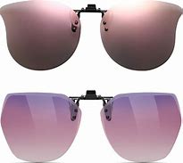 Image result for Glasses with Clip On Sunglasses