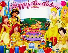 Image result for Disney Princesses Birthday Card