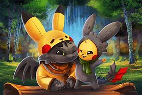 Image result for Stitch Pikachu Toothless Baby Yoda Wallpaper