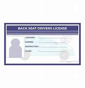 Image result for Back Seat Drivers License Template