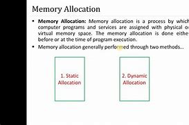 Image result for Static Memory Allocation Definition