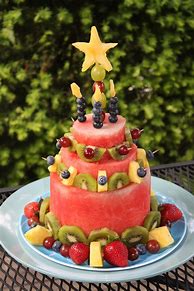 Image result for Healthy Fruit Birthday Cake