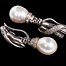 Image result for White Gold Pearl Earrings with Diamonds