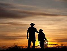 Image result for Cowboy Father and Son Silhouettes